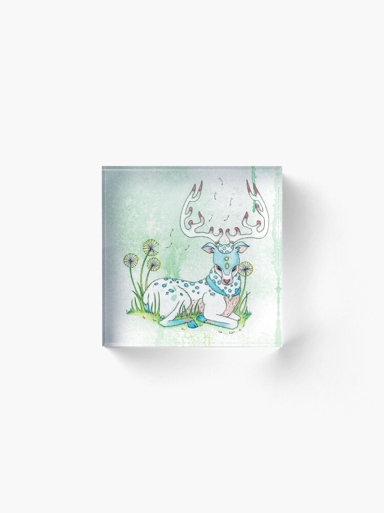 Alternate view of Pastel Reindeer Acrylic Block