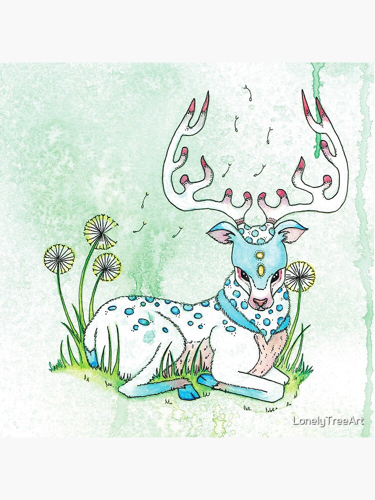 Pastel Reindeer by LonelyTreeArt
