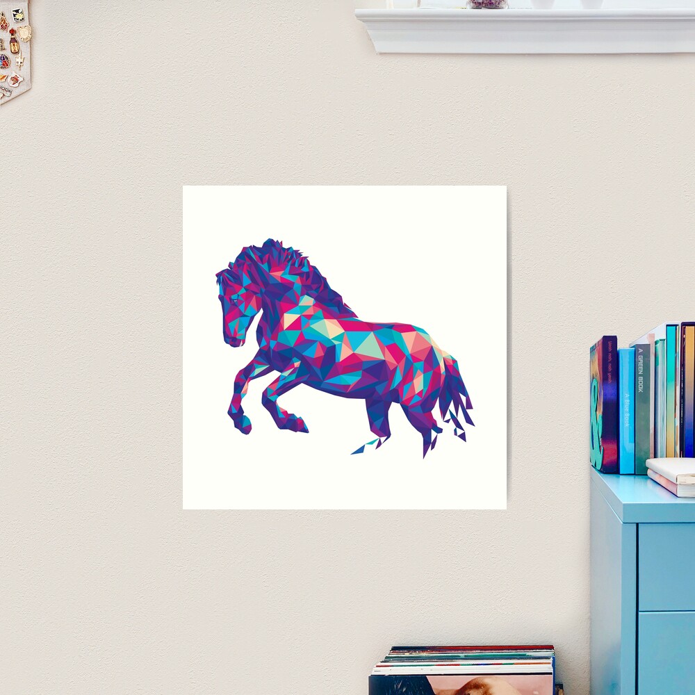 Learning Colors, Rainbow Horse with Glitter, Colorful horse