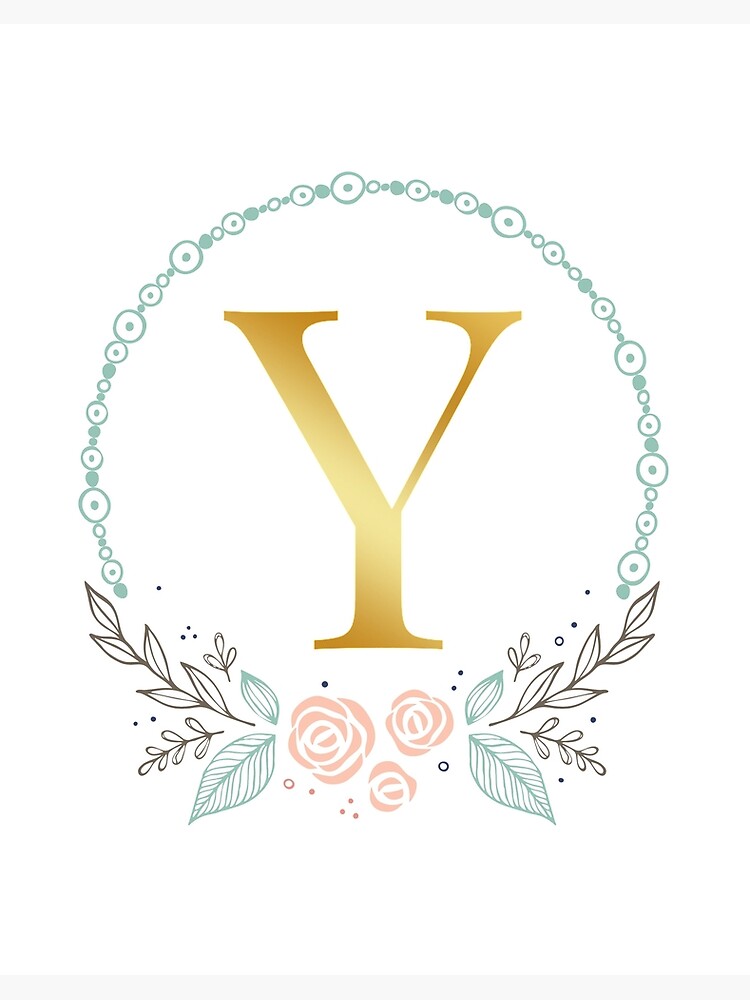 Y logo, Letter Y monogram, style floral (2315829)