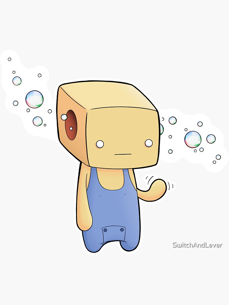 cube head cartoon