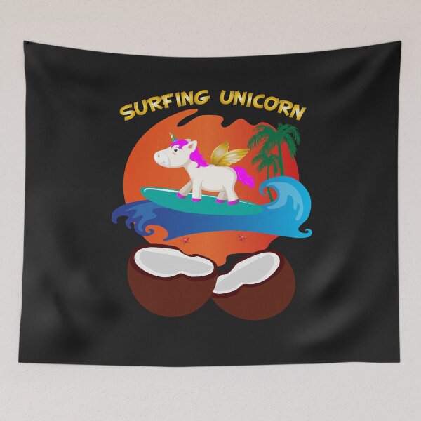 Item preview, Surfing Unicorn Surfing Unicorn Gift designed and sold by dm4design.
