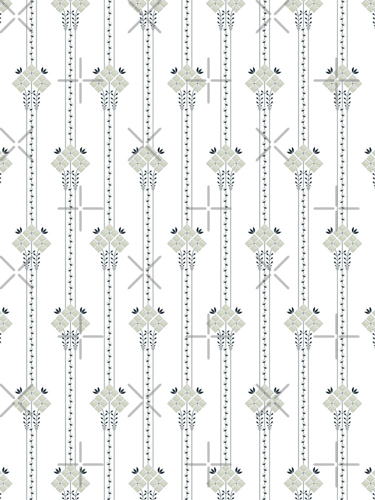 Karo Blumen und Kringel Muster single... von pASob-dESIGN