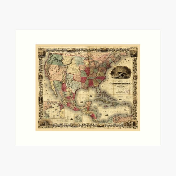 Item preview, Map of the United States of America by G. Colton (1850) designed and sold by allhistory.