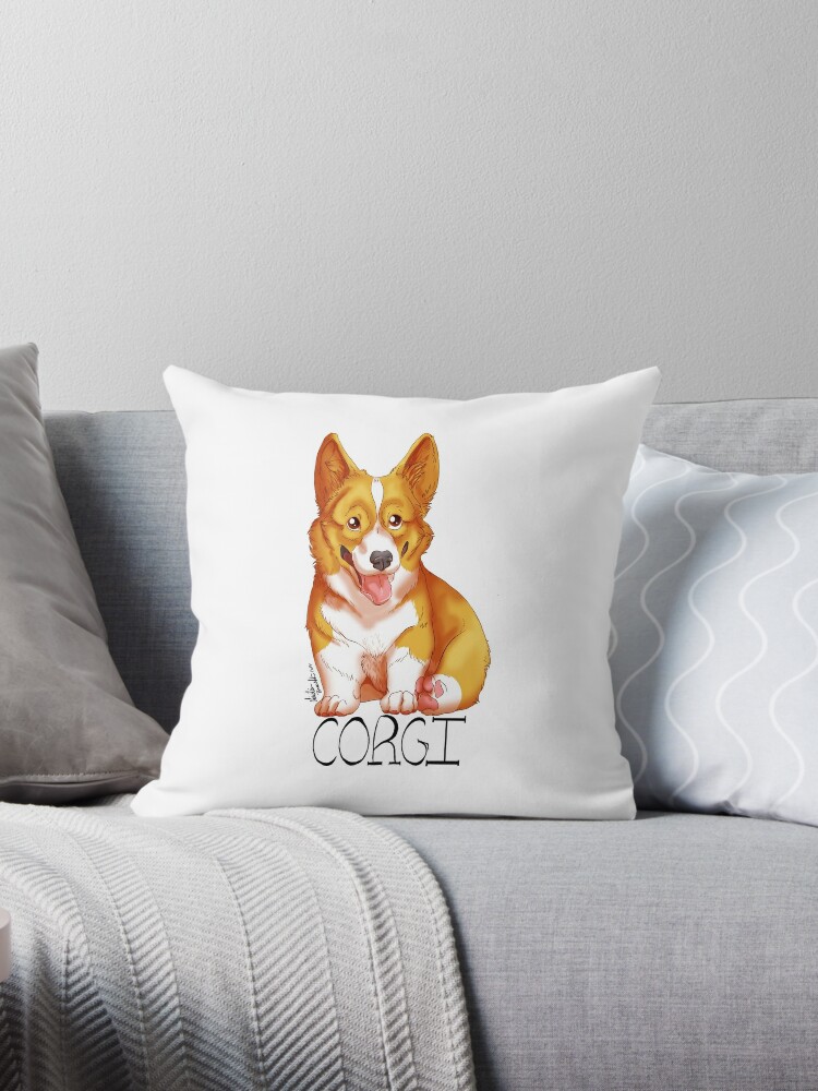 corgi throw pillow