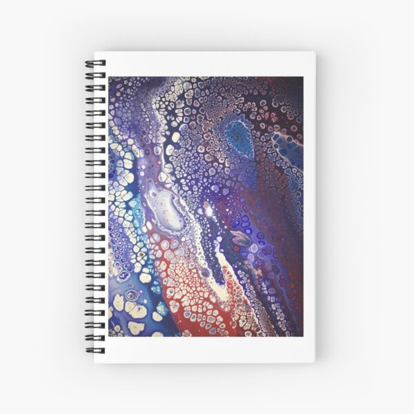 Sky Blue Fluid Art Spiral Notebook