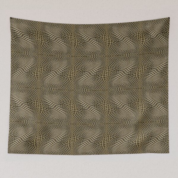 Item preview, Brown or beige small squares in twisted image, look like jute designed and sold by ShapesColors.