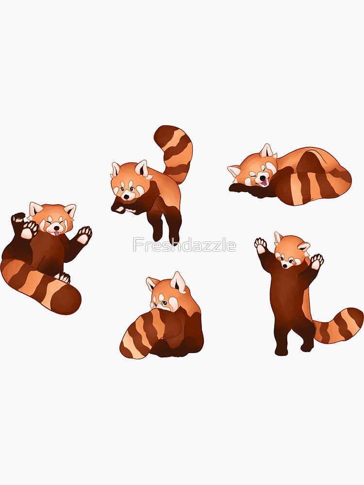 Red Panda Stickers Redbubble - red panda skin roblox