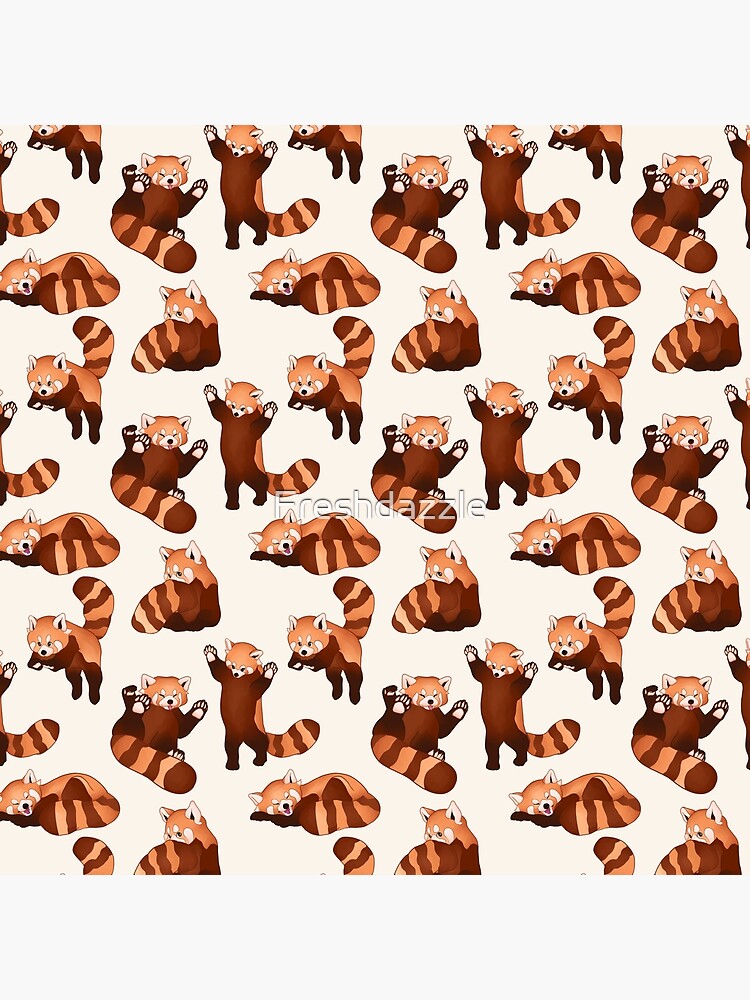 Red Panda Pattern by Freshdazzle