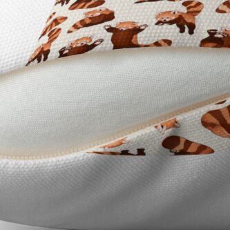 Alternate view of Red Panda Pattern Throw Pillow