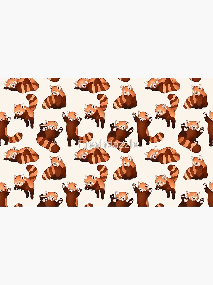 Red Panda Pattern by Freshdazzle