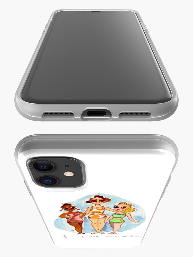 Alternate view of Vintage Beach - Girl Time with Hand Lettering iPhone Case & Cover