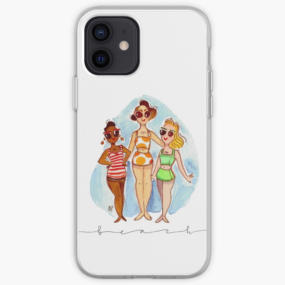 Vintage Beach - Girl Time with Hand Lettering iPhone Case & Cover