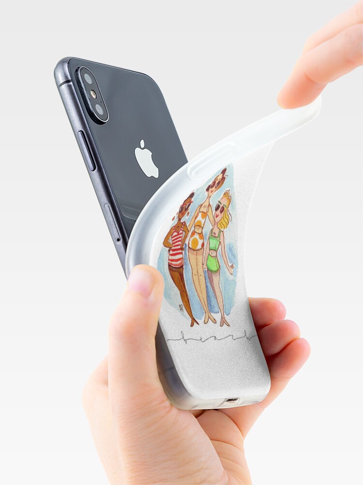 Alternate view of Vintage Beach - Girl Time with Hand Lettering iPhone Case