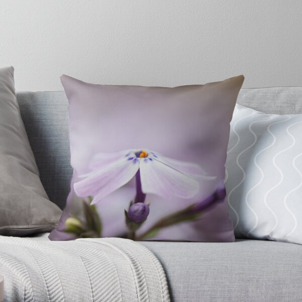 Lavender Spring Flowers Throw Pillow