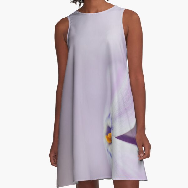 Lavender Spring Flowers A-Line Dress