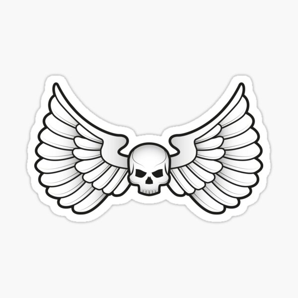 Winged Skull Stickers | Redbubble