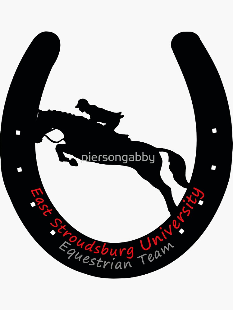 "East Stroudsburg University Equestrian Team" Sticker by piersongabby Redbubble