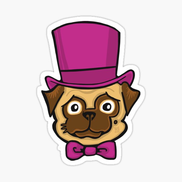 Fancy Pug Sticker