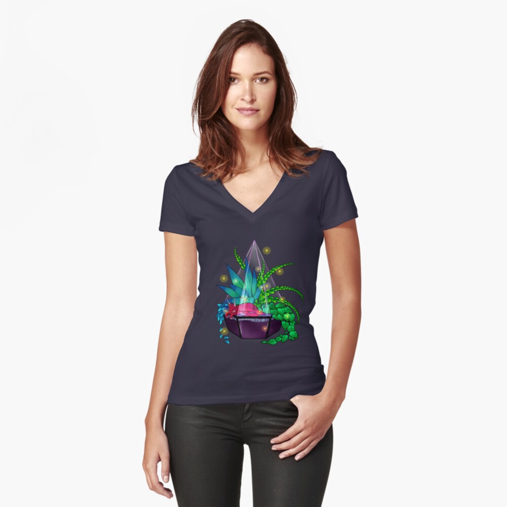Item preview, Fitted V-Neck T-Shirt designed and sold by thelatestkate.