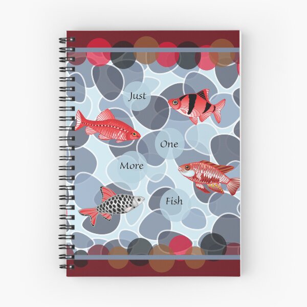 Item preview, Just One More Fish / Grey Pebbles designed and sold by infinitygrafix.