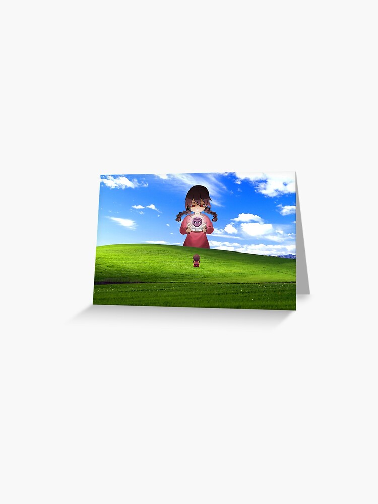 Yume Nikki - Madotsuki Anime vs Game Windows XP Bliss Mashup | Art Board  Print