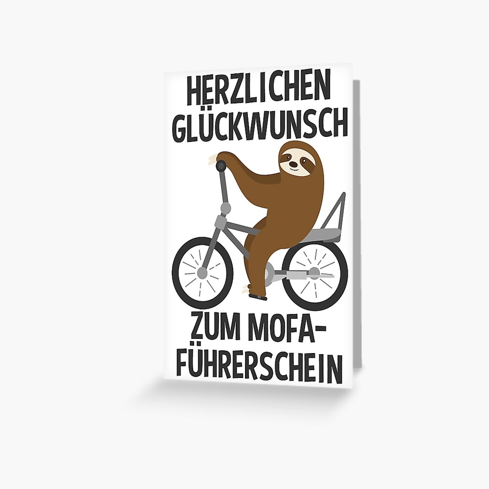 "Herzlichen Glückwunsch zum Mofa Führerschein" Grußkarte von ornack