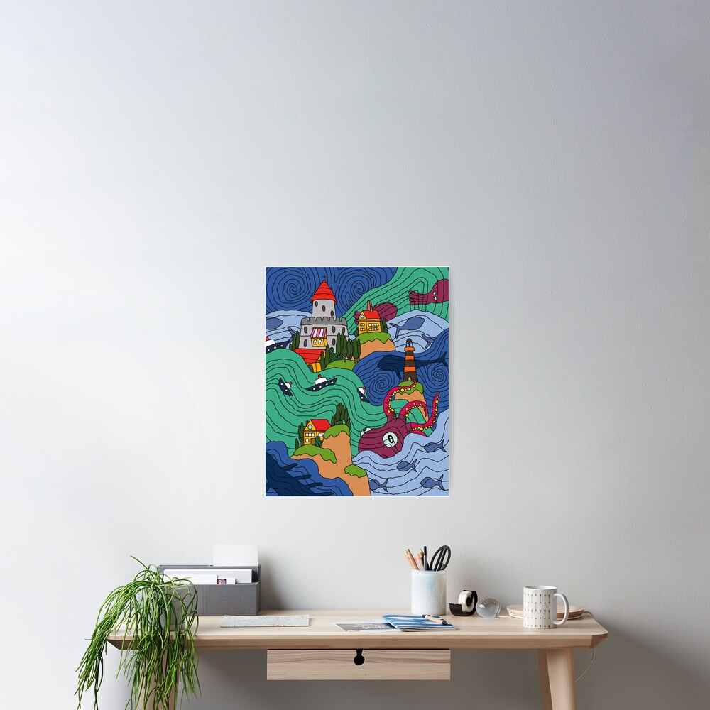 Ocean Mosaic Poster