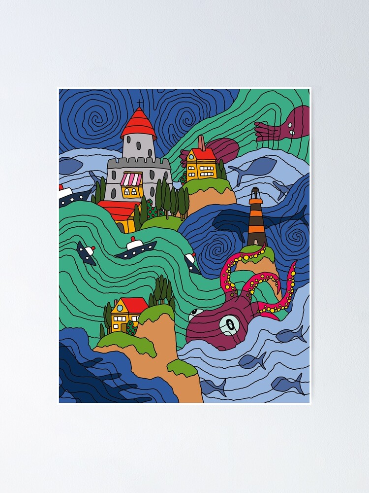 Alternate view of Ocean Mosaic Poster