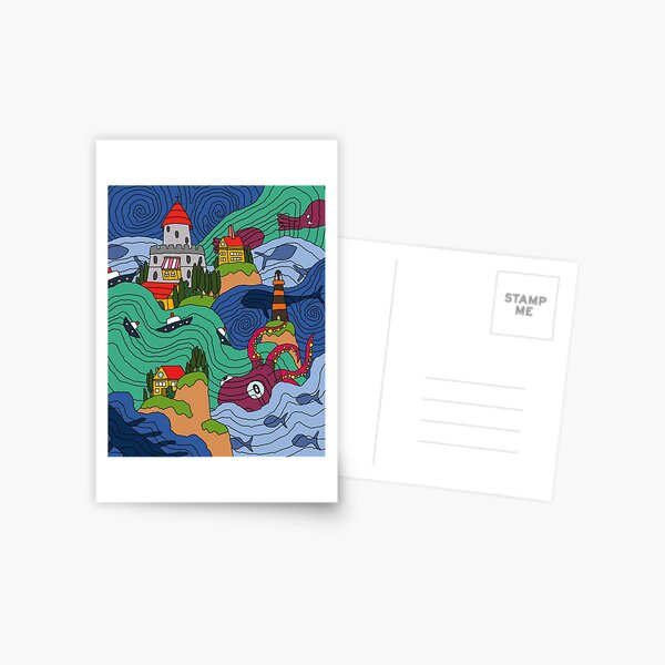 Mosaïque océan Carte postale