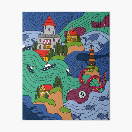 Ocean Mosaic Art Board Print