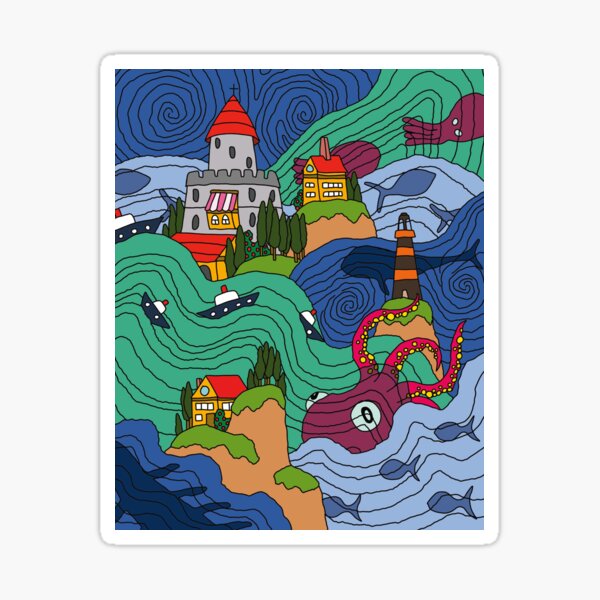 Mosaïque océan Sticker