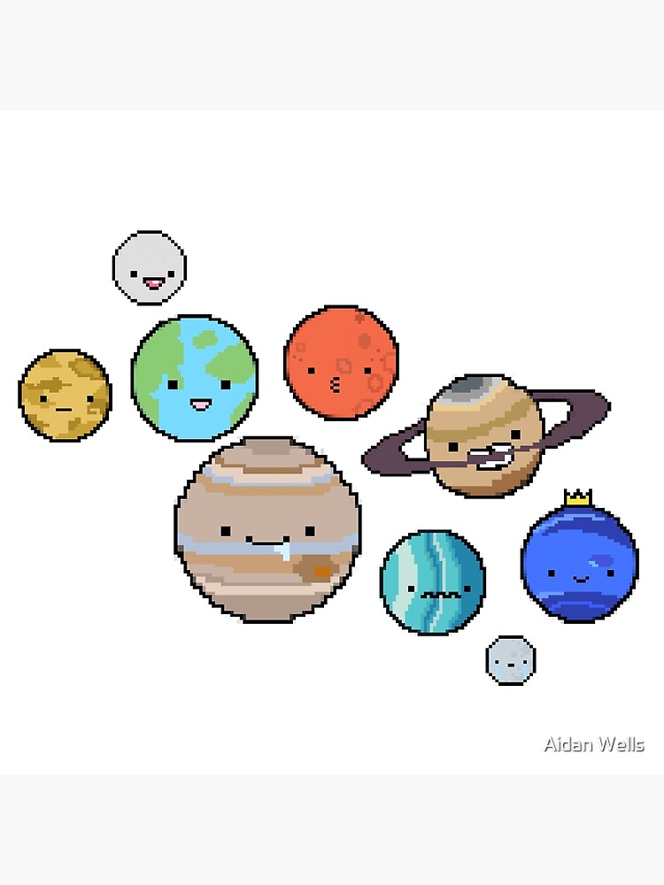 "pixel planets" Art Print by aidanwells | Redbubble