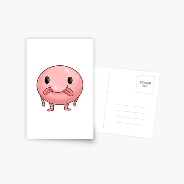 Mr. Blob fish Happy Postcard for Sale by Mannyfog