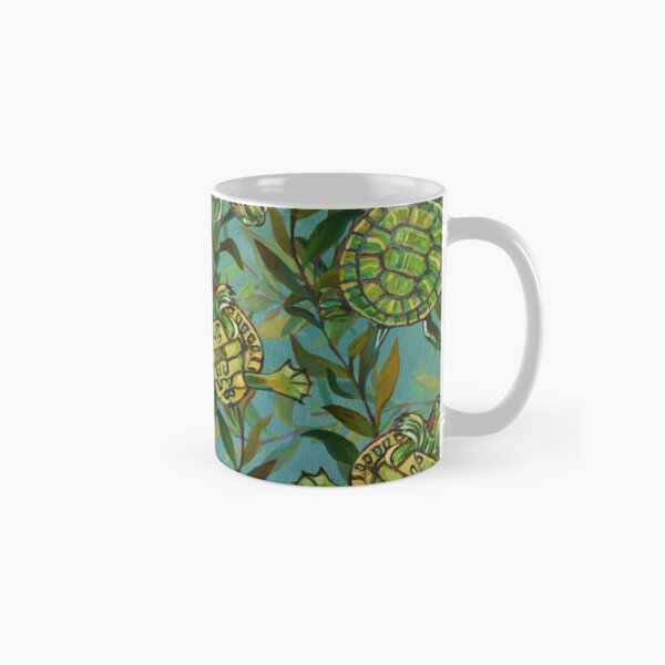 Slider Turtle Pattern Numero Uno by Robert Phelps Classic Mug