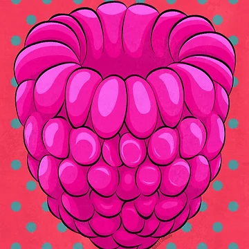 Artwork thumbnail, Raspberry Pattern by Angele Gougeon
