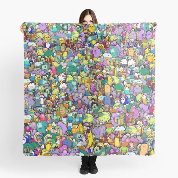 Personnages de Adventure Time stickerbombing Foulard