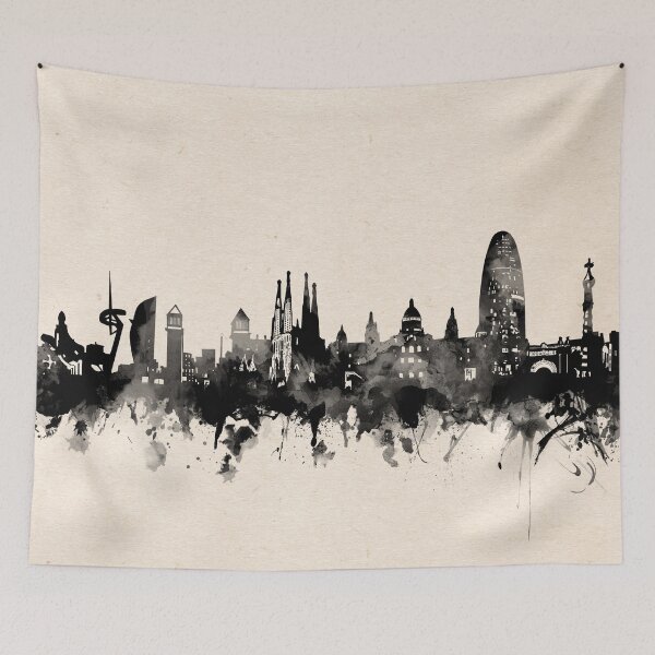 Item preview, barcelona skyline designed and sold by BekimART.