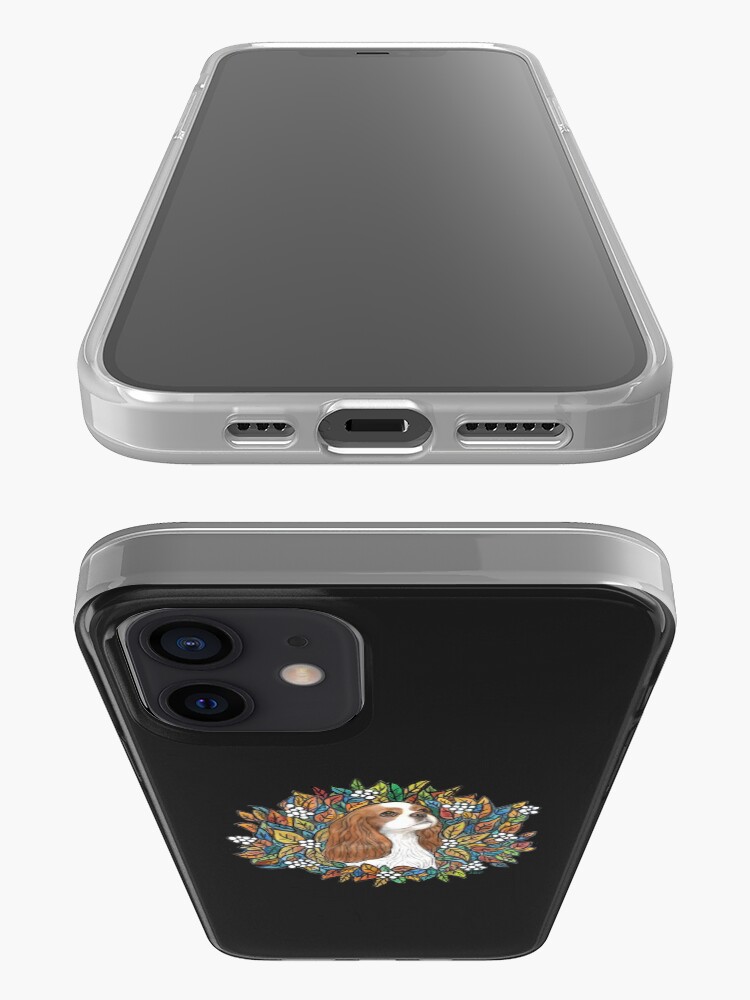 Alternate view of Blenheim Cavalier King Charles in Garden Wreath iPhone Case & Cover