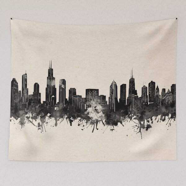 Item preview, chicago skyline designed and sold by BekimART.