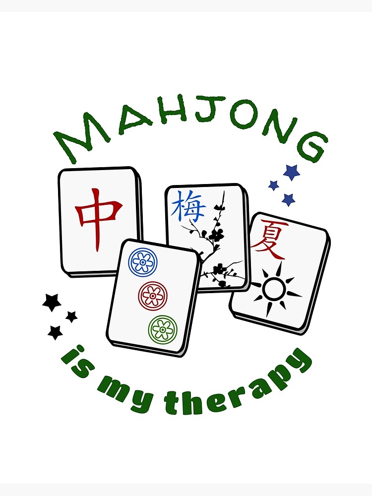 Mahjong is my therapy Mah Jong Solitaire Play Online Titans Connect Board  Game Poster for Sale by tengamerx