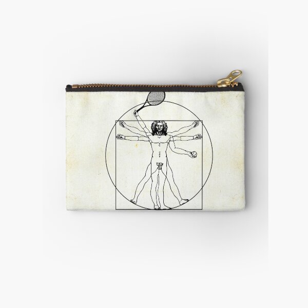 Item preview, Vitruvian Tennis Player - unique design (black drawing) designed and sold by FK-UK.