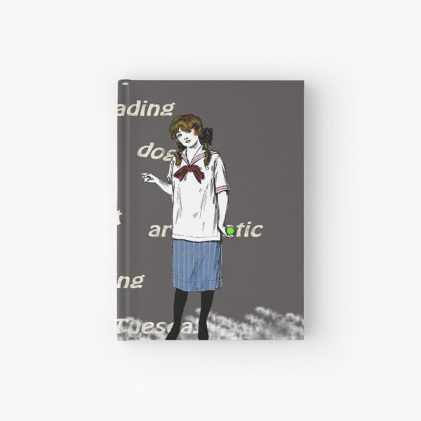 Retro School Girl Chalkboard Hardcover Journal