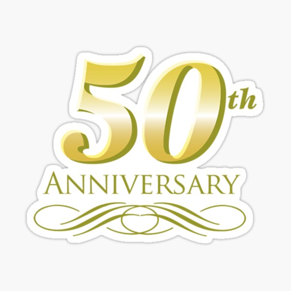 “50th Anniversary” Sticker by Pam069 | Redbubble