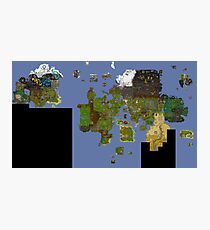 Lámina fotográfica OldSchool Runescape World Map