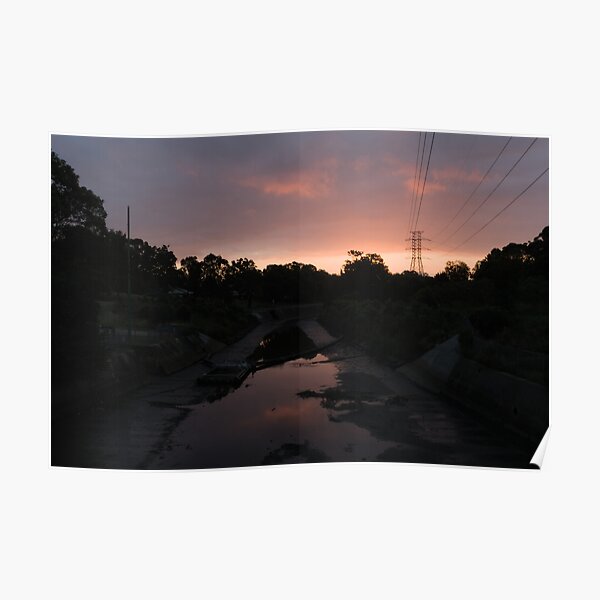 Sunset at the Drying Cooks Poster