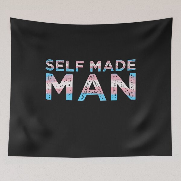 Aperçu de l'œuvre Cadeaux LGBTQ de drapeau de transgenre FTM Trans Distender Vintage Self Made Man créée et vendue par Tinkery.