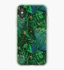 Peacocks in Teal Forest iPhone Case