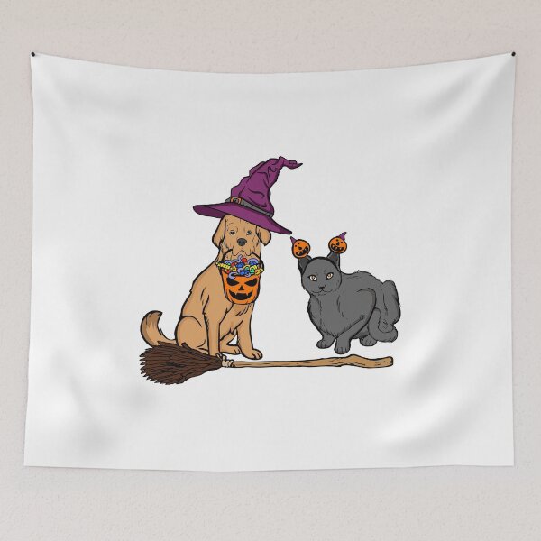 Item preview, Halloween Dog & Cat Witch Animal Friends designed and sold by perfectpresents.