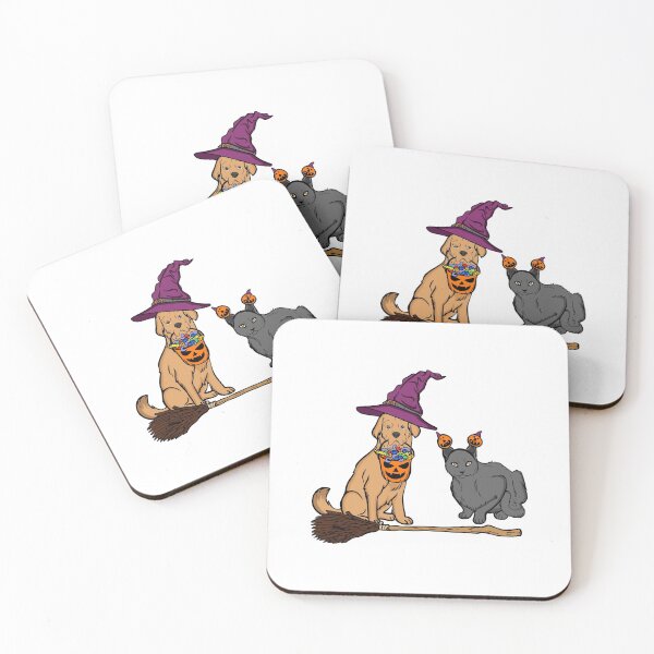 Item preview, Halloween Dog & Cat Witch Animal Friends designed and sold by perfectpresents.
